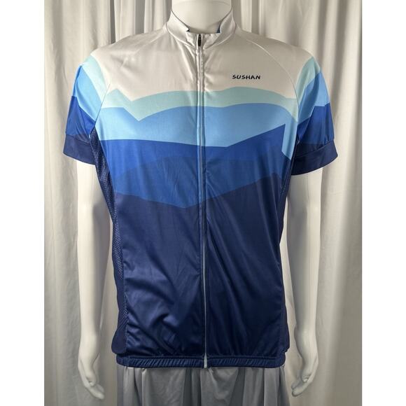 Sushan Blue Moutains Cycling Jersey Blue XXL Workout Active Sports 88-44 - Picture 1 of 13